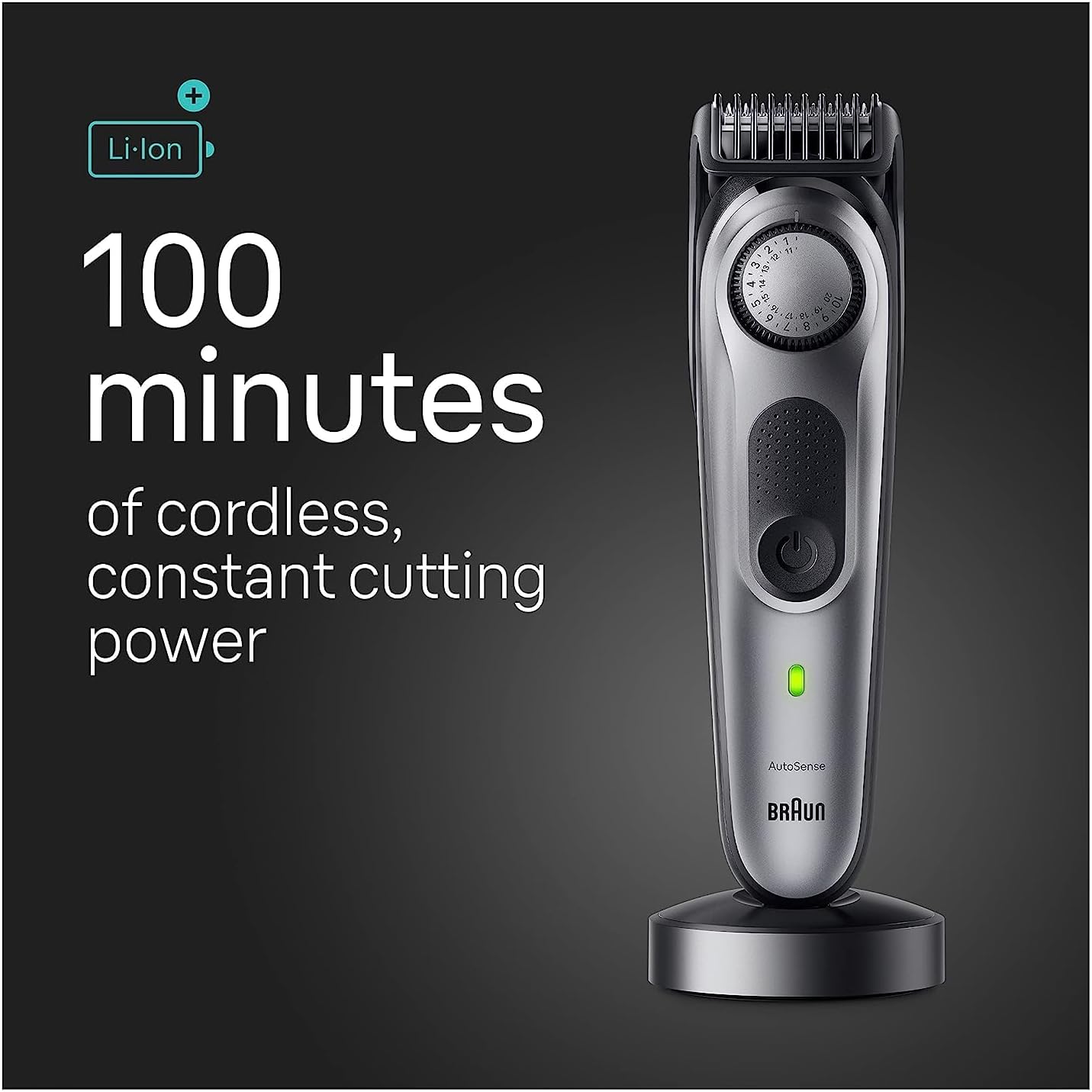 Braun All-in-One Style Kit Series 7 7410, 8-in-1 Trimmer for Men with Beard Trimmer, Body Trimmer for Manscaping, Hair Clippers & More, Sharpest Blade, 40 Length Settings, Waterproof
