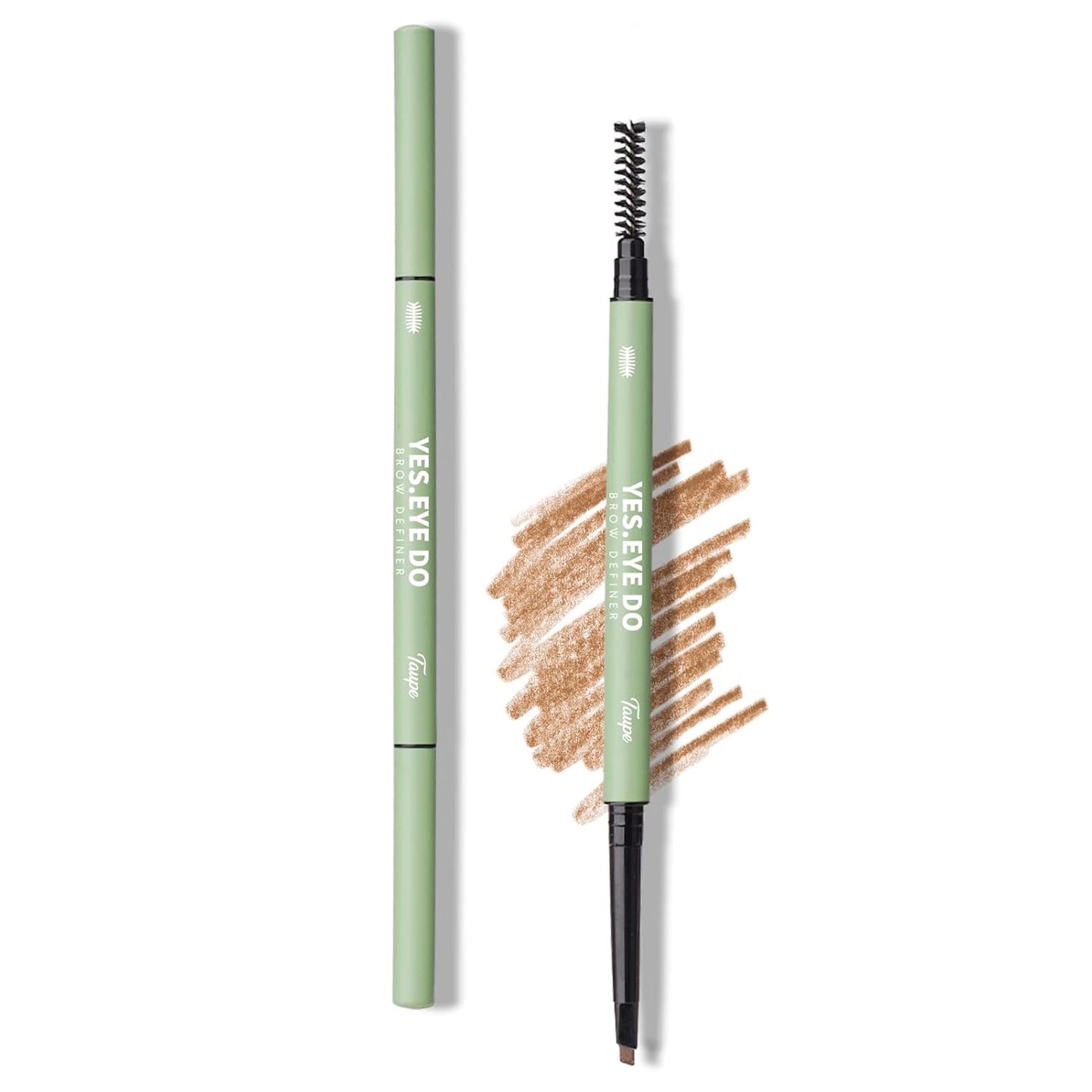 Taupe Eyebrow Pencil, Long Lasting Eyebrow Pencil Taupe, Waterproof Micro Fine Triangle Tip Double Head Brow Sculptor for Natural Eye Brow Lamination Makeup Look, YES.EYE DO