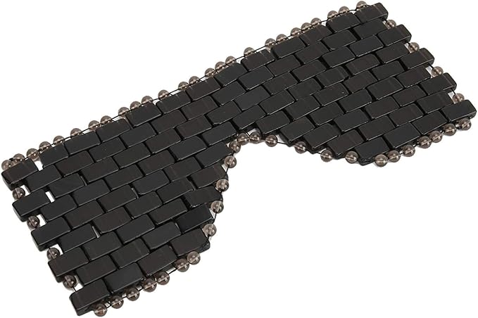 Jade Stone Eye Mask, Cooling Eye Mask Sleep Masks Eye Treatment for Puffy Eyes Dark Circles Jade Mask for Sleeping Masks Soothe Eye Fatigue(Obsidian)