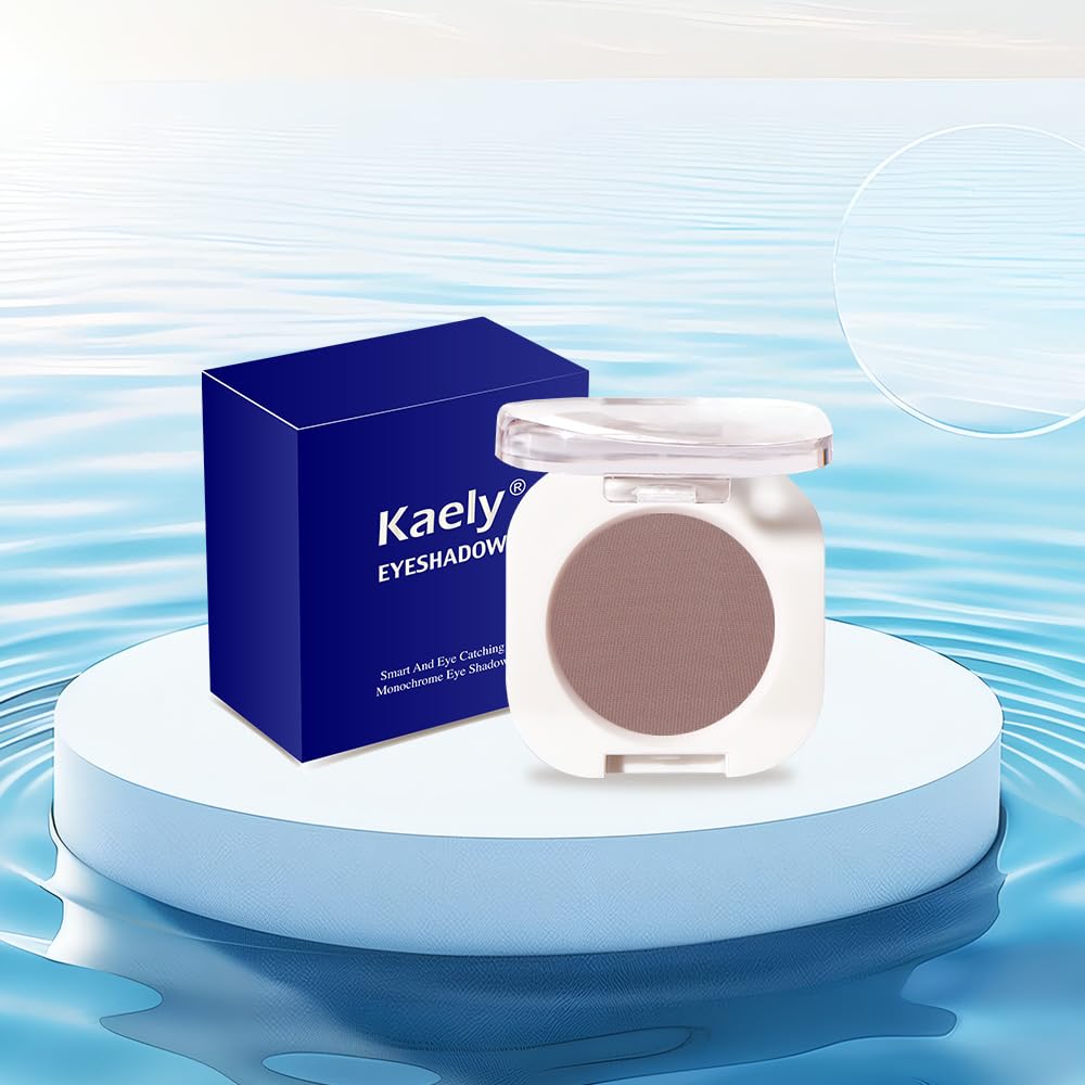 Single Matte Eye Shadow Palette Makeup, Light Cocoa Matte Eyeshadow For Mature Women, Monochrome Eye Shadow Makeup, Pigmented Waterproof Sombras Para Ojos, Vegan, Talc, Paraben & Cruelty Free, 18