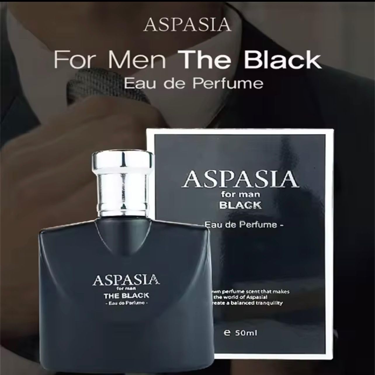 ASPASIA for man The Black Perfume - Eau De Parfum for Men's - Men's fragrance - Perfume for Masculine elegance - Sweet fragrance - 50 ml Made in Korea