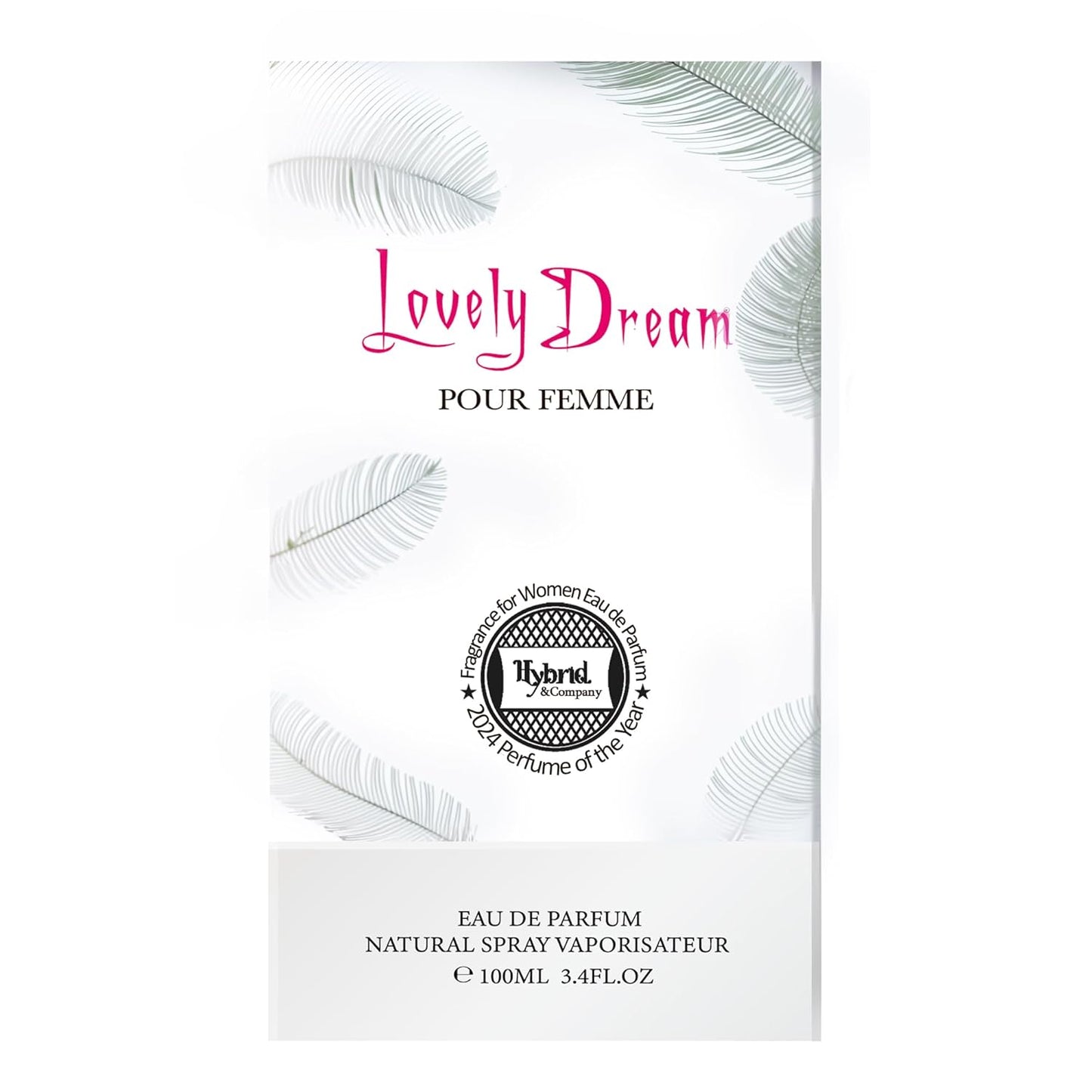 Hybrid & Company Women Lovely Dream Can Pour Femme Eau De Parfum Vaporisateur Natural Spray 3.4 Fl Oz