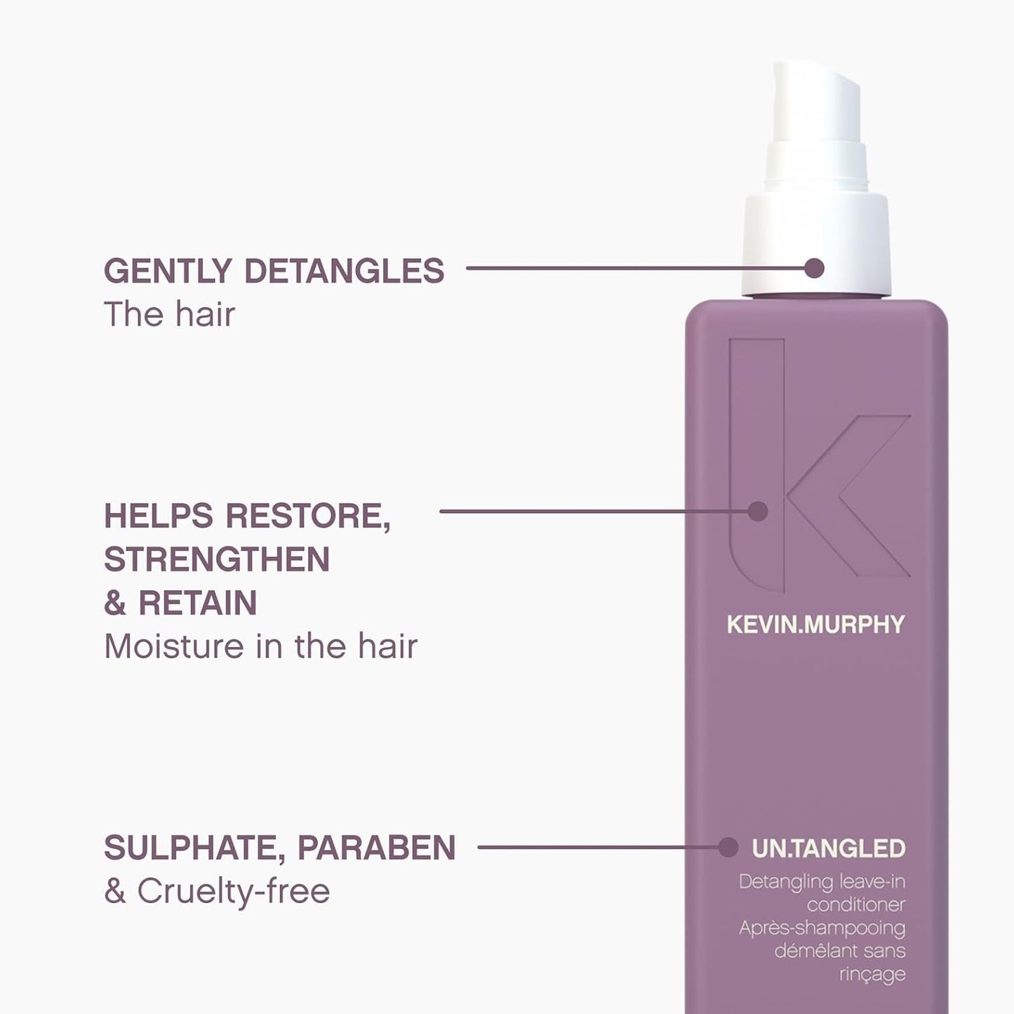 KEVIN.MURPHY UN.TANGLED - Hair Detangler Leave-In Conditioner Spray - For All Hair Types - With Australian Fruit Extracts - 150 mL / 5.1 fl oz