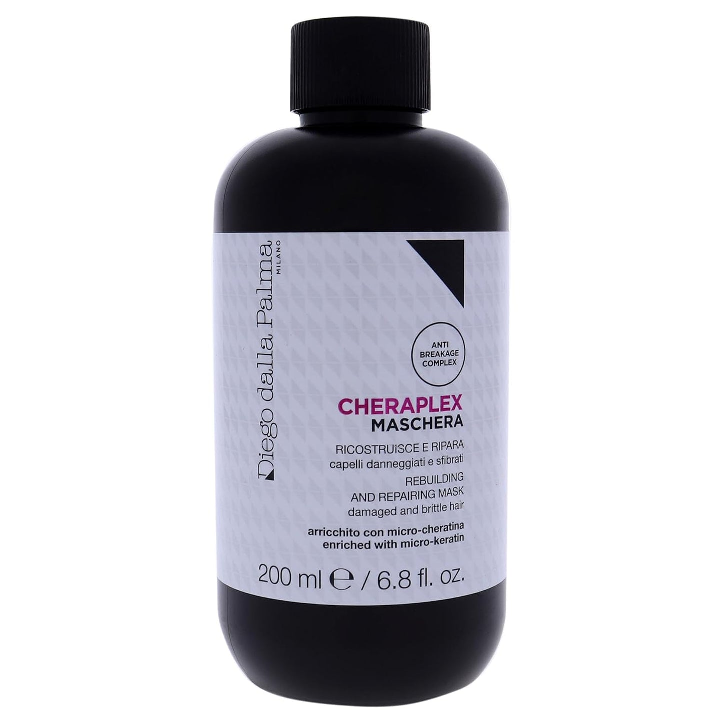 Diego dalla Palma Cheraplex Rebuilding And Repairing Hair Mask - For Damaged And Brittle Hair - Deeply Nourishes So You Can Detangle With Ease - Use As A Weekly Or Bi-Weekly Treatment - 6.8 Oz
