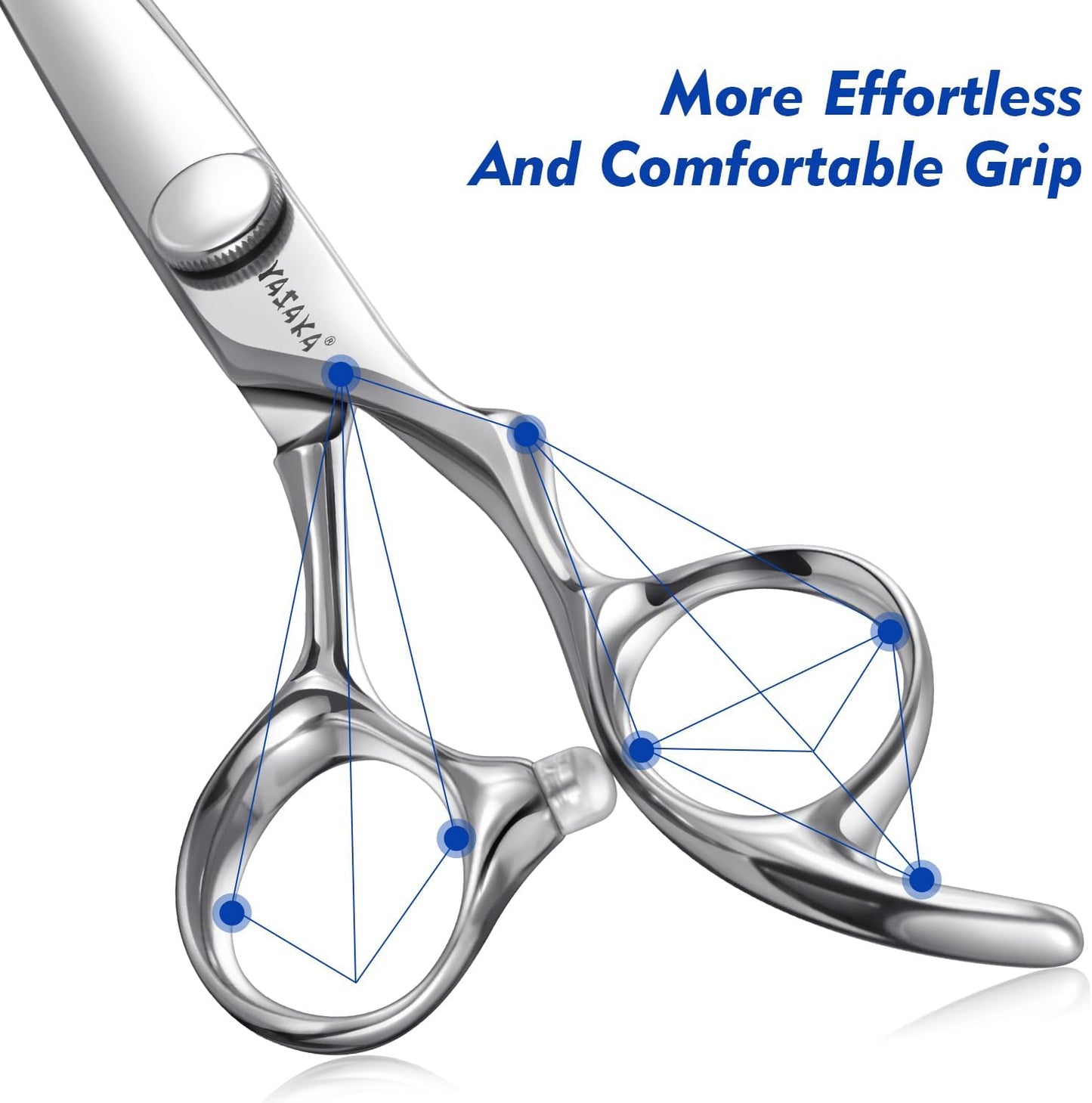 Professional Barber Shears for Hair Cutting with Razor-Sharp Blades & Cobalt Alloy Steel, Salon Hairstylist Hairdresser Precison Haircut Scissors for Women Men Kids, Home Use, 6 Inch