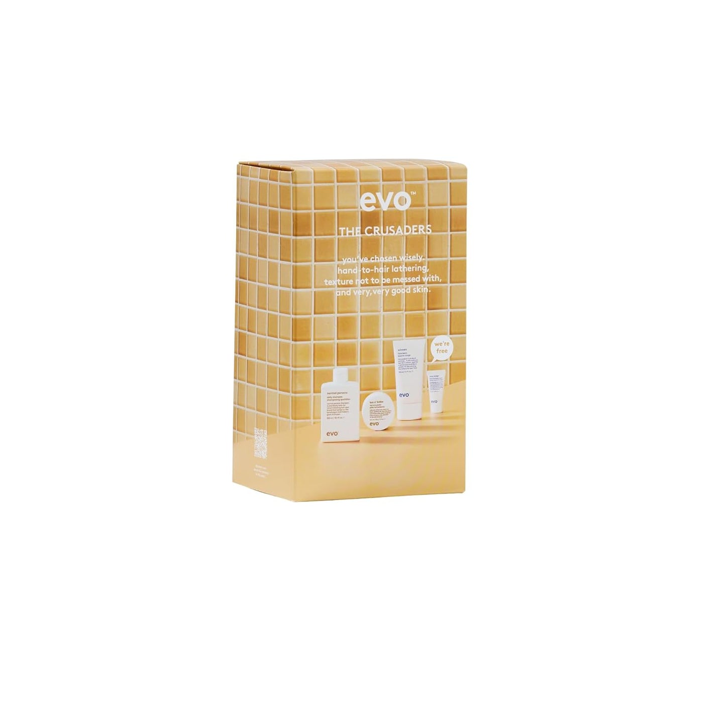 Evo - The Crusaders Haircare Gift Set - Normal Person Daily Shampoo, Box O Bollox Texture Paste, Winners Face Balm and Soap Dodger Hand & Body Wash