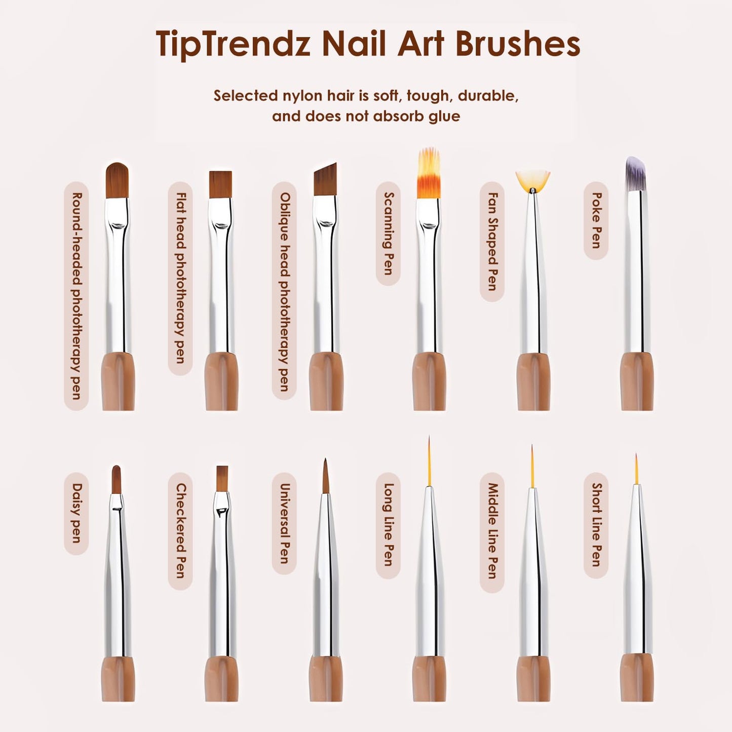 Versatile Nail Art Brushes Scanning Pen – Effortless Multi-Line Design for Tweed, Blush Gradient, and Glitter Accents, 04