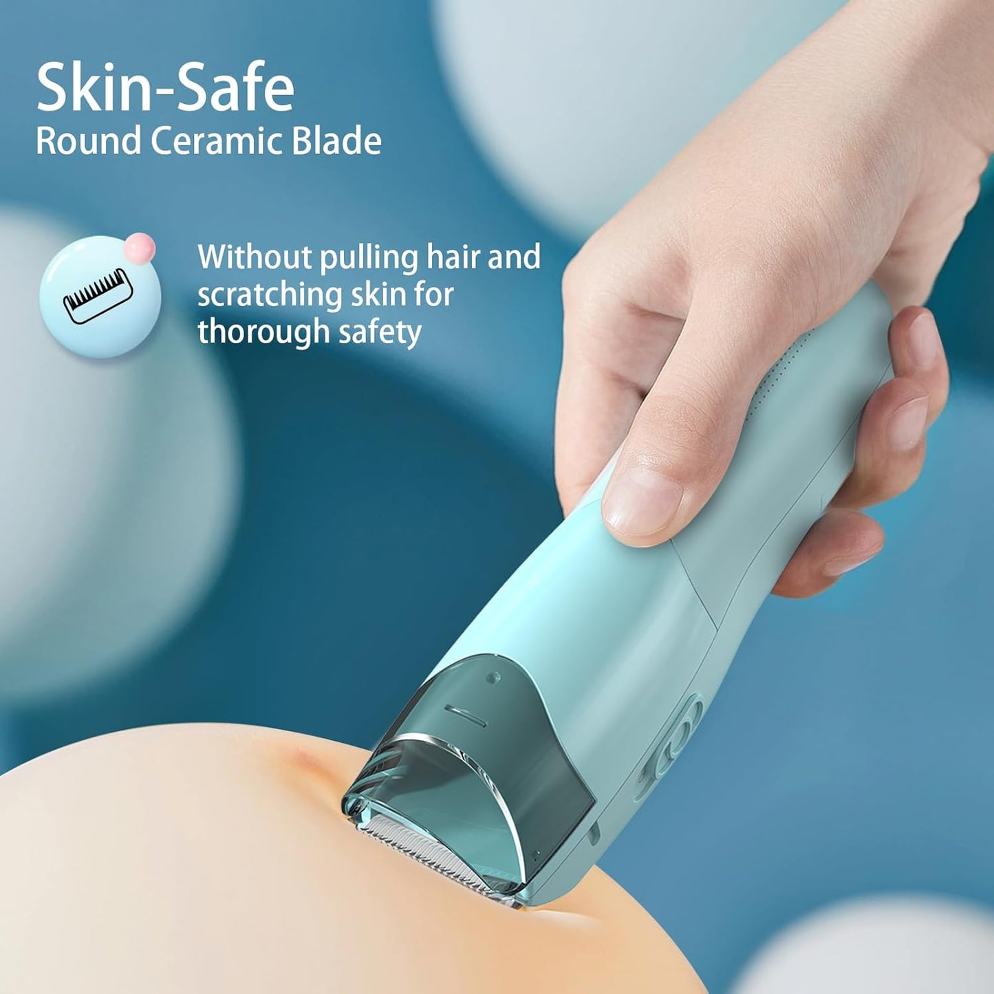 Favrison Vacuum Hair Clippers for Kids & Men, Electric Haircut Kit with Dual Motor Power, Cordless Professional Hair Trimmer, IPX7 Waterproof & Rechargeable