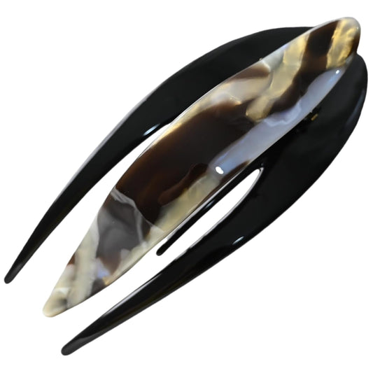 Handmade Celluloid French Design Tortoise Shell Barrettes Side-slide Opening Duck Luxury Fashion Accessories Hair Clip Claw for Women (coffee)