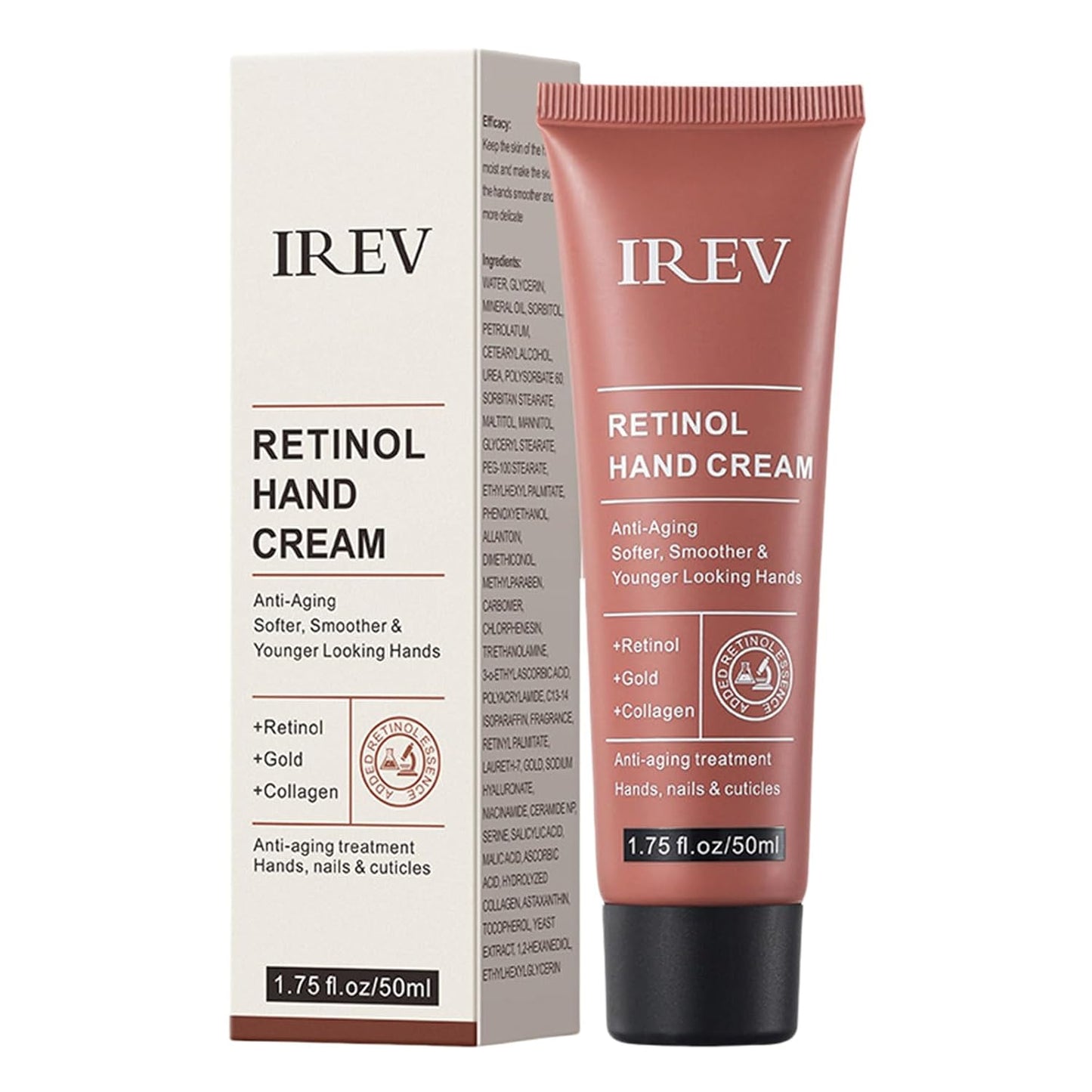 Retinol Hand Cream Firming Anti-Aging Hand Lotion with Collagen, Retinol Moisturizer for Aging & Dry Cracked Hands, Care & Protects Skin, Nails & Cuticles