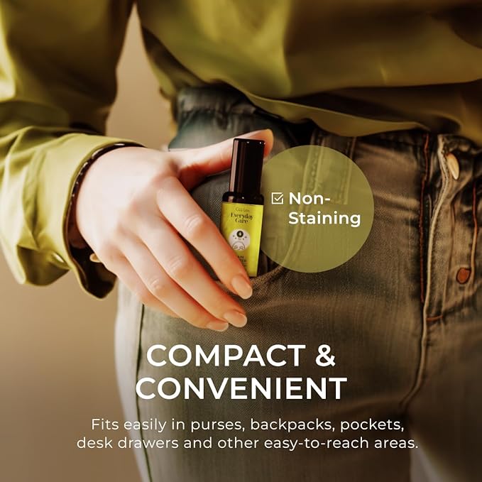 Gya Labs Brain Booster Essential Oil Roll on - Refreshing Brain Essential Oils Roller, 100% Pure Natural, Blend with Rosemary, Sandalwood, Lemongrass & Grapefruit, Travel Size (0.34 Fl Oz)