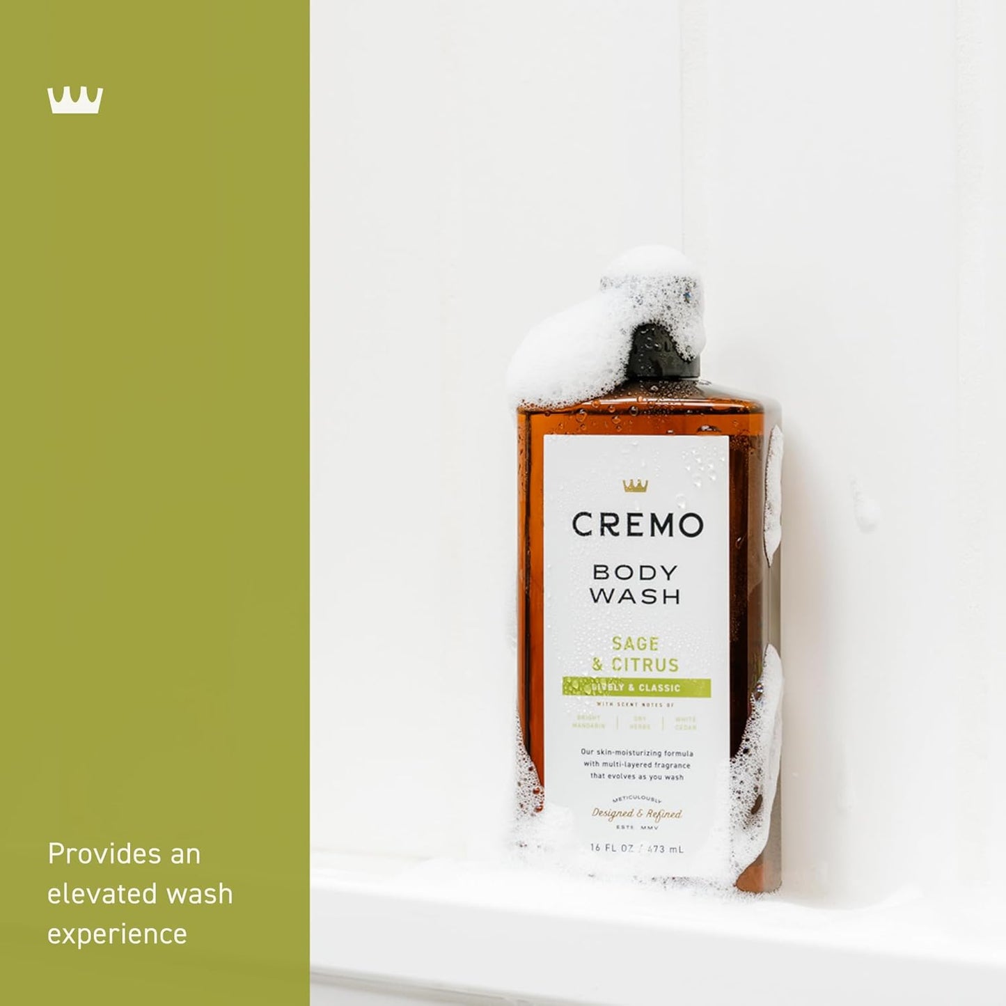 Cremo Body Wash Men, Sage and Citrus , 16 Fl Oz