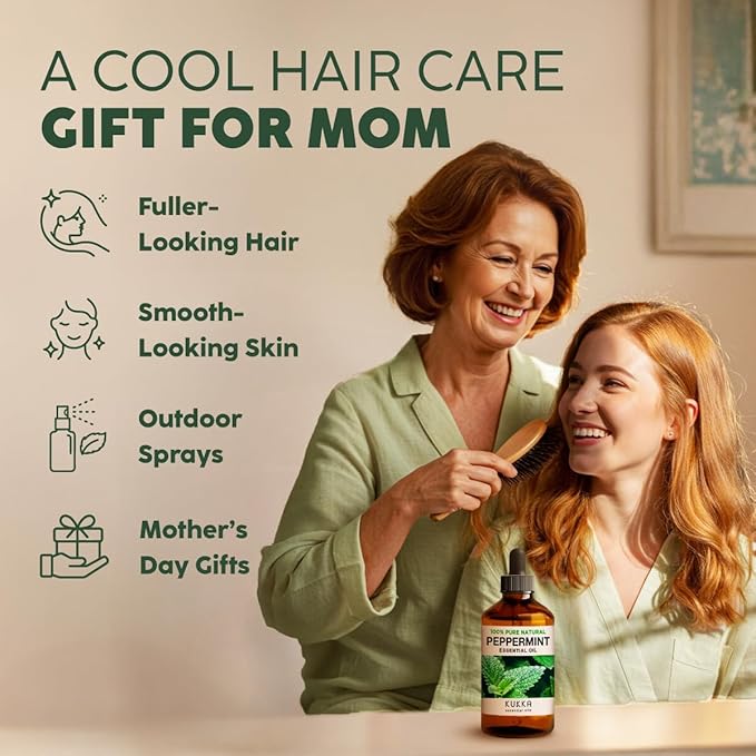 KUKKA essential oils 100% Pure & Natural Peppermint Oil for Skin, Hair, Diffuser, & Soap Making DIY(4 Fl Oz/118 ml)