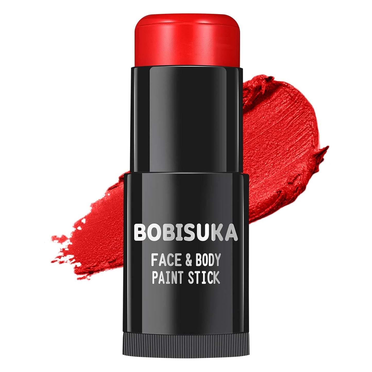 BOBISUKA Pro Red Face & Body Paint Stick, Blendable Red Eyeblack Painting Sticks for Sports, Facepaints for Halloween Makeup Clown Joker Devil Cosplay Special Effects Costume SFX Party