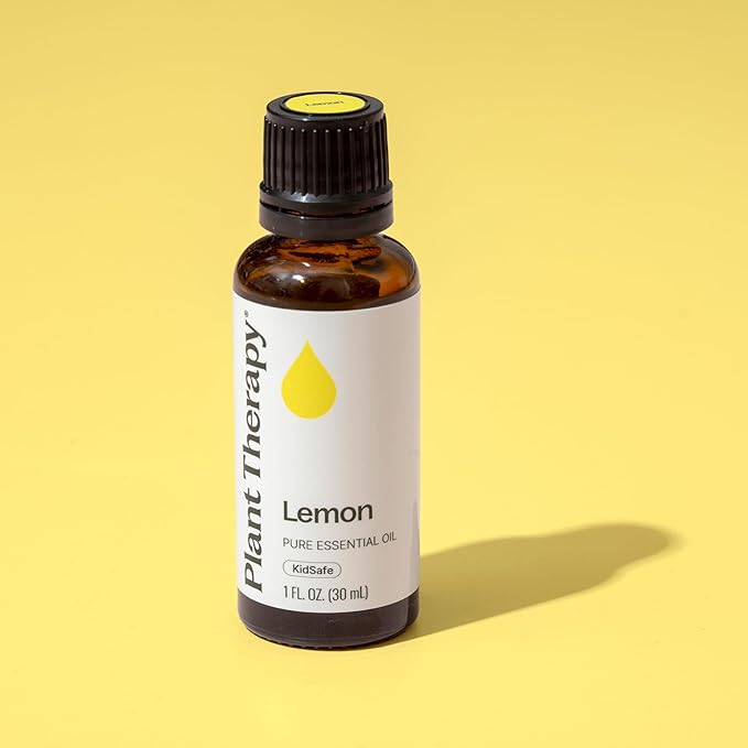 Plant Therapy Lemon Essential Oil for Diffuser 30 mL (1 oz) 100% Pure, Undiluted, Natural Aromatherapy, Lemon Oil for Skin & Cleaning, Therapeutic Grade