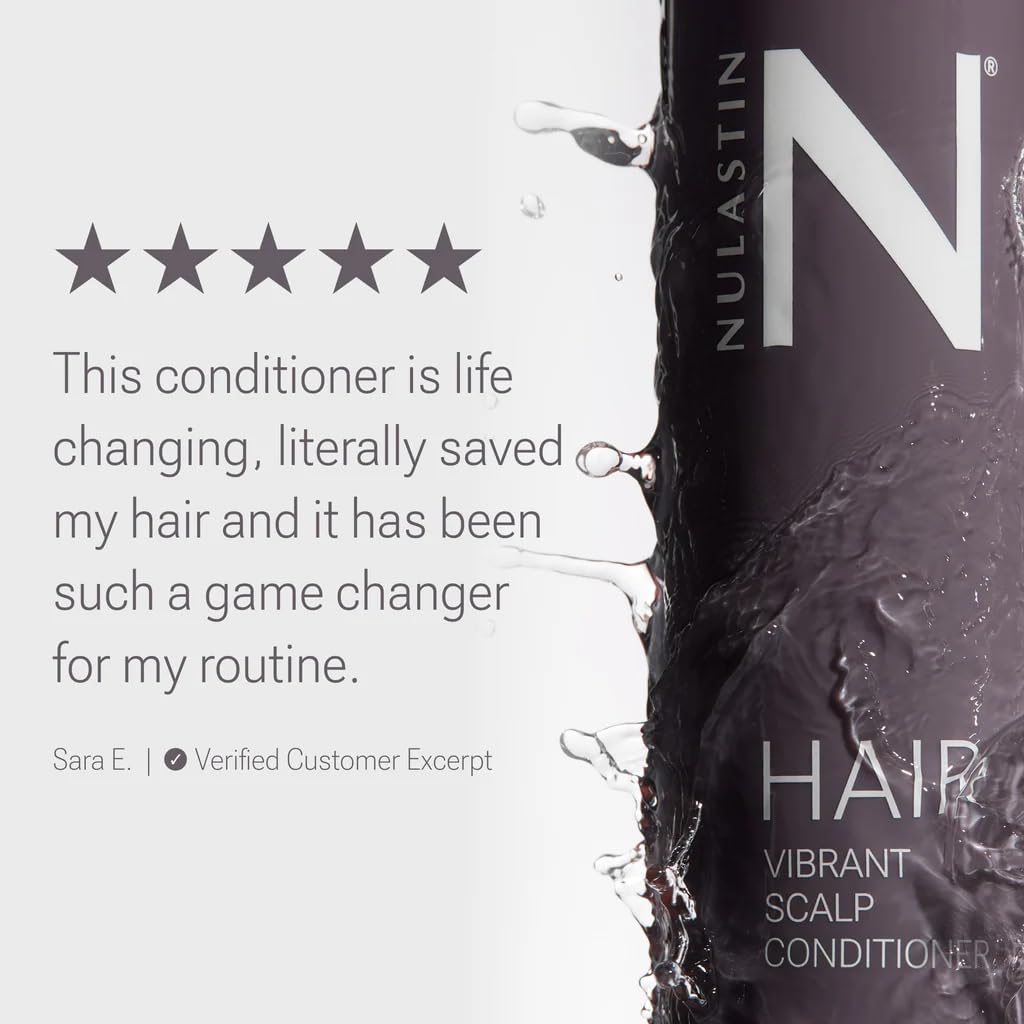 NULASTIN Vibrant Scalp Hair Conditioner - Volumizing Conditioner for Fine Hair - Supports the Appearance of Fuller, Healthy-Looking Strands at the Root - Color-Safe, Silicone Free & Vegan (10 Fl Oz)