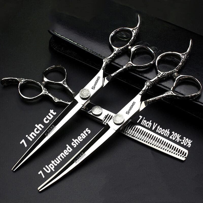 6/7/8 inch Personalized Rose Print Hair Clipper Set (Scissors Set) (7 inch-3pc-A)