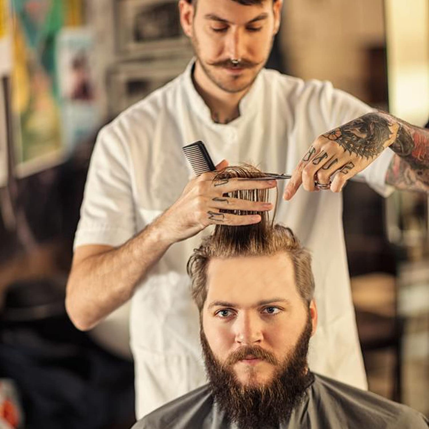 Fcysy Left Handed Hair Cutting Scissors, Professional 6' Barber Haircut Salon Scissors, Sharp Lefty Hand Hairdressing Shears