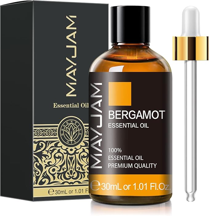 Bergamot Essential Oil 30ml/1.01fl.oz, MAYJAM Premium Bergamot Oils for Diffuser, Soap Making, Candle Making, Long Lasting Scents