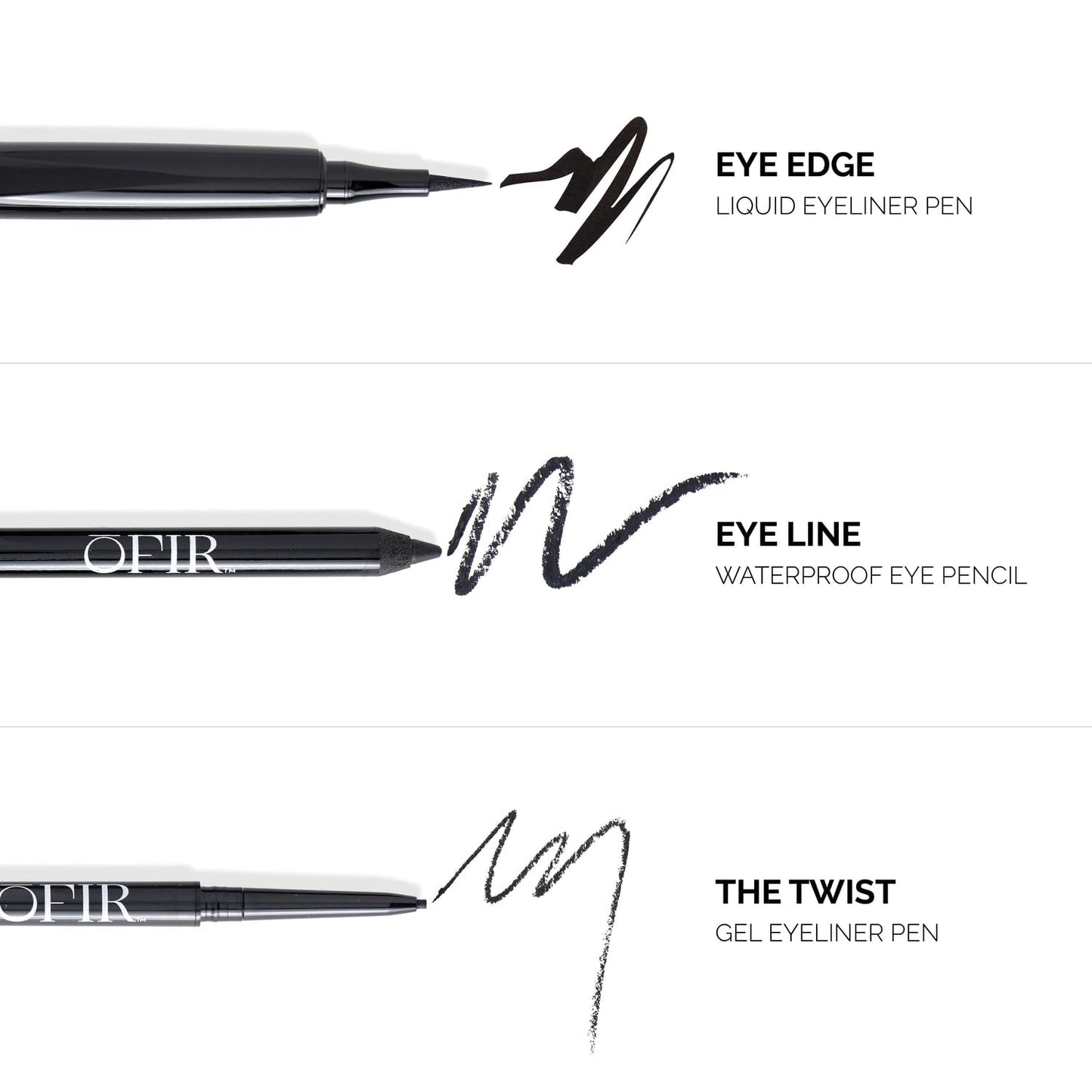 OFIR Eye Edge Liquid Eyeliner Pen | Water and Smudge Proof | Long Lasting Matte Finish, Soft Tip with Bold Pigment | Cruelty Free Formula | Black Eyeliner for Women | Onyx - Black | 0.04 Fl Oz