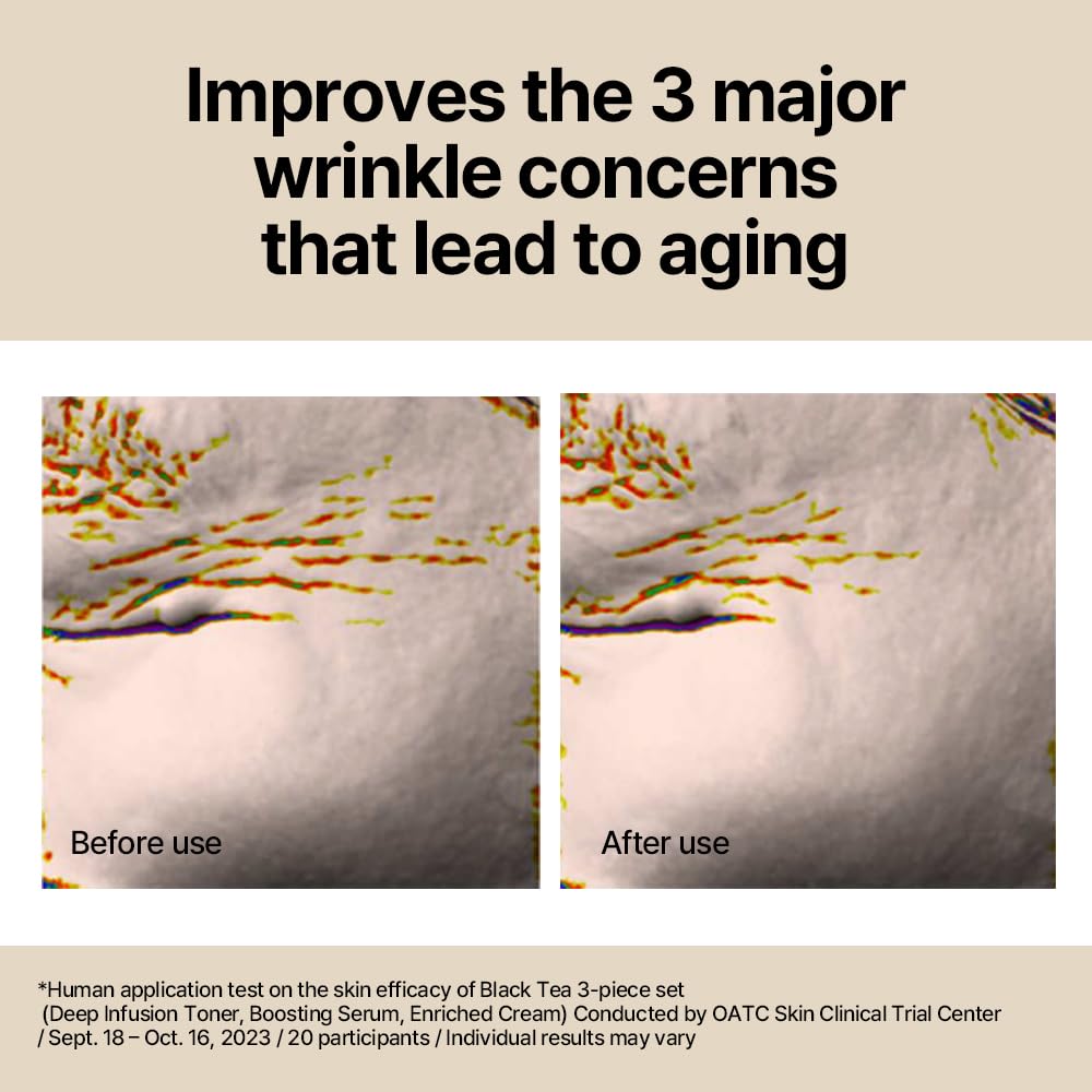 [PKY] Pyunkang Yul Black Tea Line Gift Box Set, Deep Nurishment for Anti-aging, Rich Moisture Toner, Revitalizing Serum & Condensed Nourishing Cream, Zero-Irritation, Korean Skincare (3-item set)