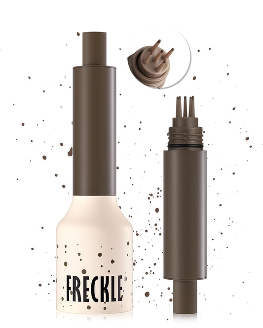 Freckle Stamp Cushion, Vivid Natural Faux Freckles Pen, Long Lasting Waterproof Quick Dry Lifelike Fake Freckle Stamp Pencil, Get Sun-kissed Stars Makeup in One Press, Makeup Gift for Women Girl-01