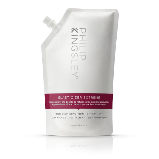 PHILIP KINGSLEY | Elasticizer Extreme | Deep Conditioning Hair Mask Repair Treatment | Pre-Shampoo Deep Conditioning Mask | Reduces Breakage/Frizz for Dry, Damaged, Curly Hair | 33.8oz Refill Pouch