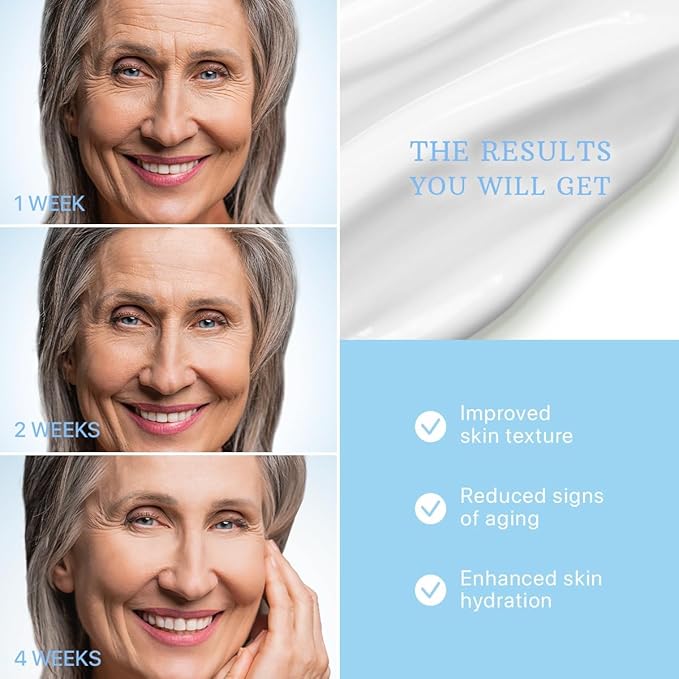 Face Moisturizer Collagen Cream, Anti Aging Face Cream with Retinol Hyaluronic Acid Vitamin B, Day & Night Anti-Wrinkle Moisturizing Cream for Women & Men, 1.7 Fl Oz