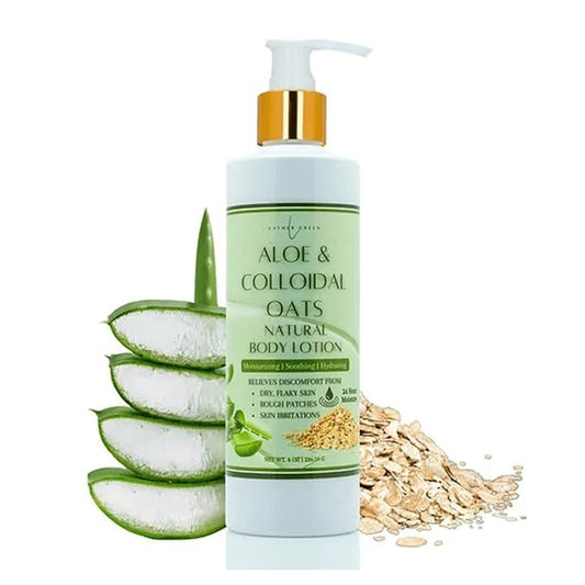 Aloe & Colloidal Oats Natural Body Lotion for Soothing Relief & Deep Hydration, 8 oz