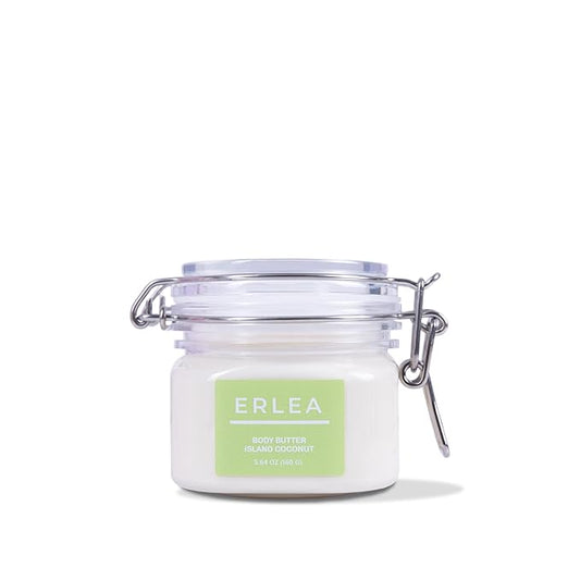 Erlea Coconut Body Butter 160 g/5.64 oz – Shea Butter, Body Butter for Women, Coconut Butter,Skin Care for Extremy Dry Skin, Organic Shea Butter, Body Care for Cracked Feet