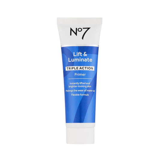 No7 Lift & Luminate Primer - Hydrating Primer with Niacimamide - Creates Smooth Base for Makeup Application & Illuminates Skin Glow (30ml)