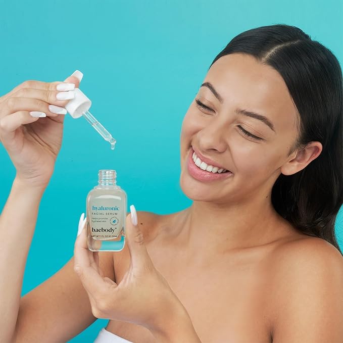 Baebody Critically Acclaimed Hyaluronic Acid Serum for Face - Anti Aging Hyaluronic Acid Face Serum with Vit E and Jojoba Oil - Plumping and Hydrating (1 oz/30 ml)