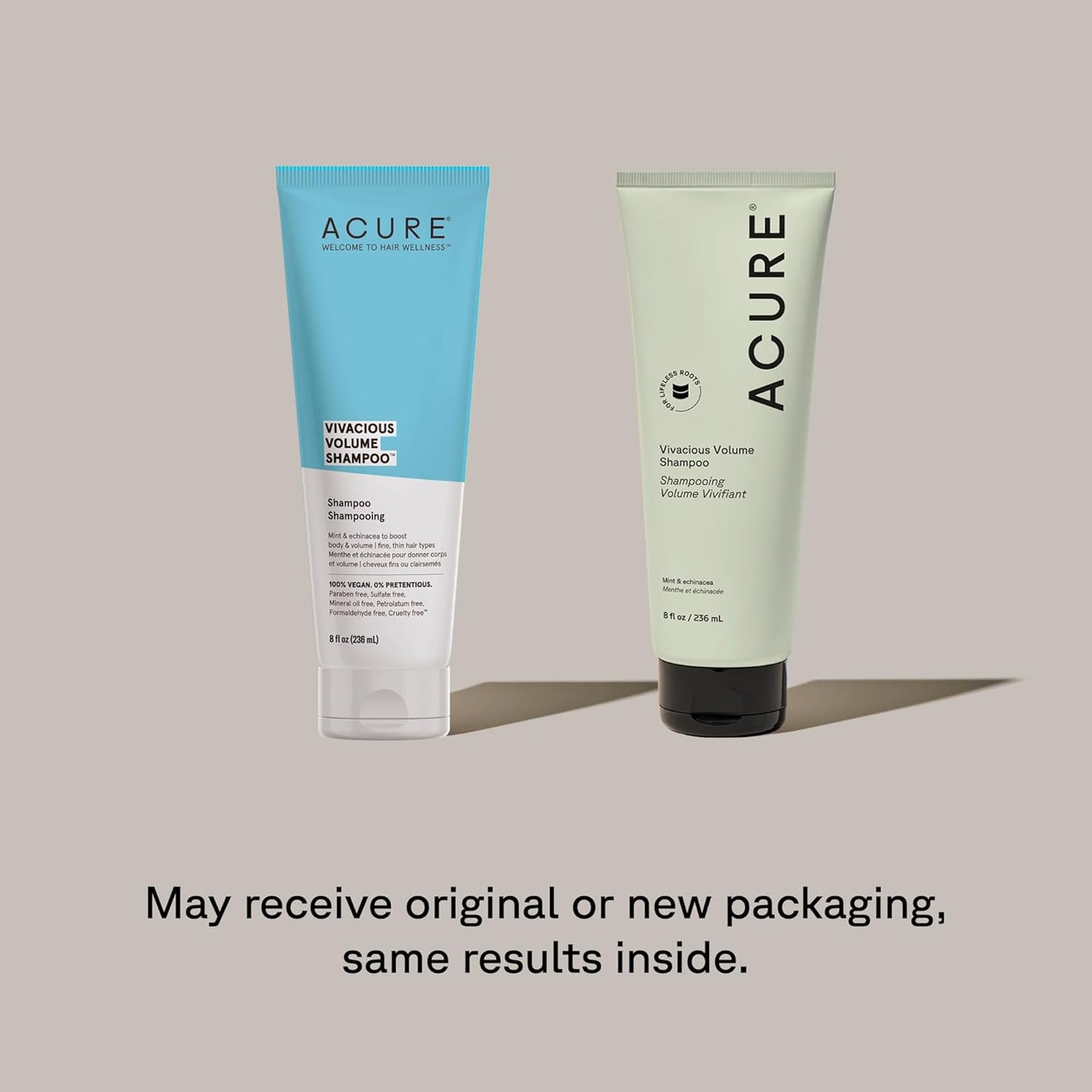 Acure Vivacious Volume Shampoo - Volumizing Shampoo for Fine Thin Hair, Add Body and Thicken Thinning Hair for Women & Men, Scalp Treatment with Mint, Sulfate & Paraben Free, Vegan - 8 fl oz