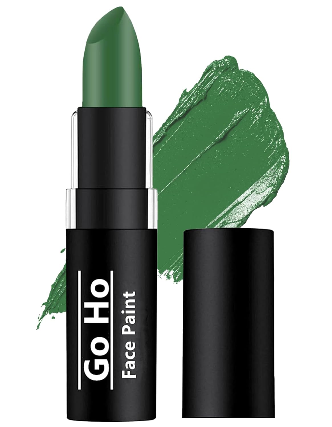 Go Ho Witch Green Cream-Blendable Stick,High Pigment Green Eye Black Face Body Paint,Hypoallergenic Camo Face Paint Stick,Safe Lipstick/Facepaint for Halloween SFX Makeup