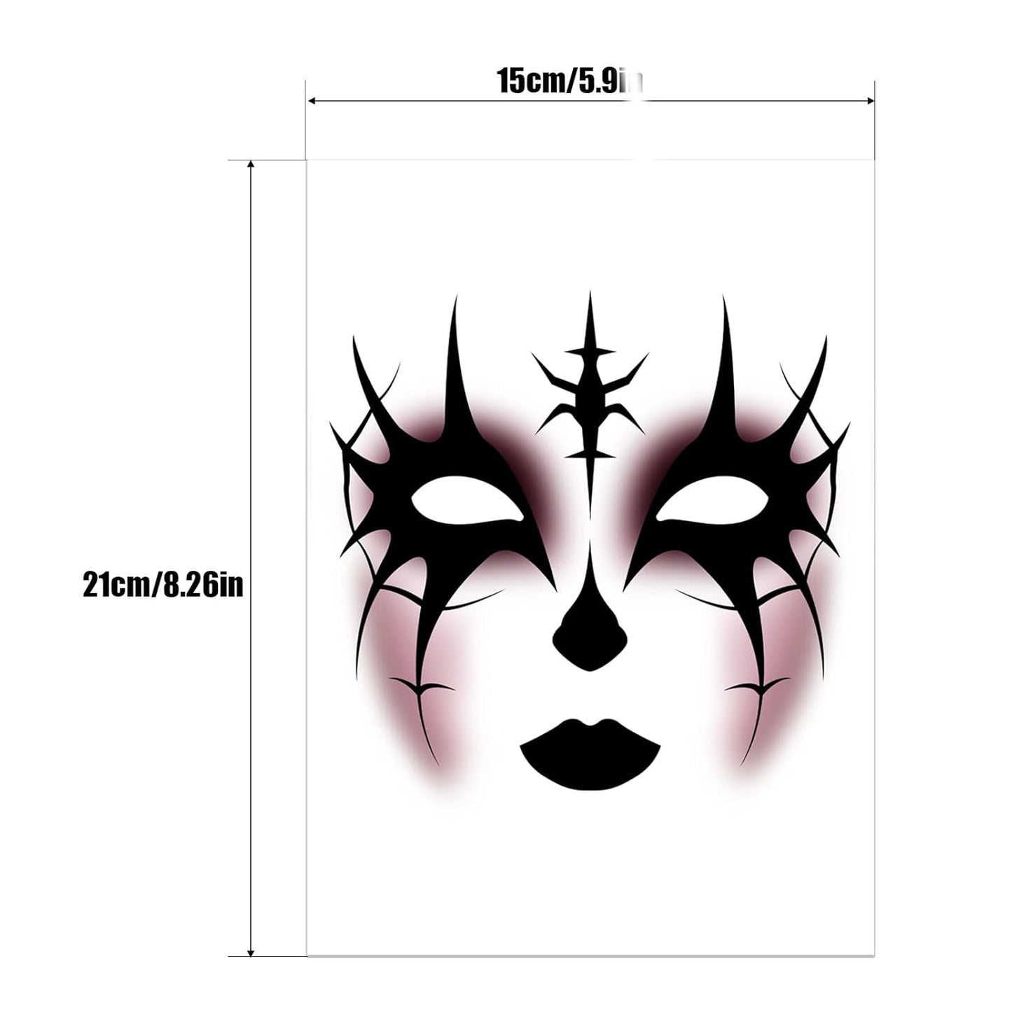 8Pcs Halloween Face Tattoo Stickers, Spooky Face Temporary Tattoos, Temporary Face Tattoos for Women Adults Kids, Makeup Tattoo Sticker,Halloween Face Stickers Art