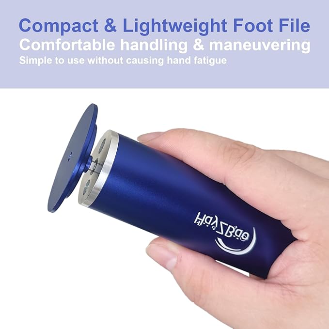 Electric Foot File - High Torque,Callus Remover for Feet,Adjustable Speed Foot File with 60 Pcs Sandpaper Discs,Professional Pedicure Tool for Dead Skin and Calluses (Blue)