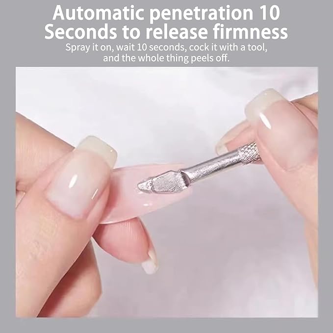 Gel Nail Remover Kit Nail Glue Remover for Glue on Nails, with Orange Wood Sticks and Nail Wipes for Remover Nail Glue for Nail Tips Remove Acrylic nails at Home