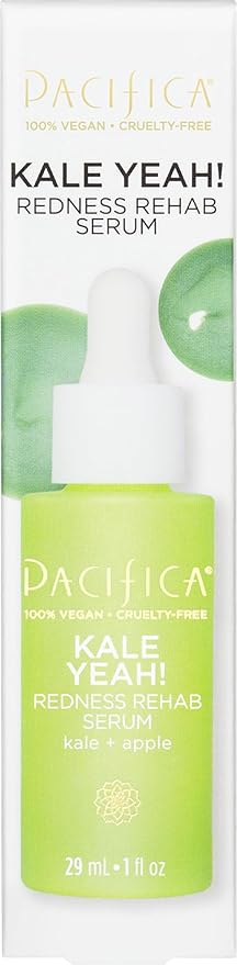 Pacifica Kale Yeah! Redness Rehab Serum – Niacinamide & Super Greens Face Serum to Calm Redness, Minimize Pores & Oil, Soothing Anti-Redness for Oily/Combination Skin Vegan Dermatologist Tested