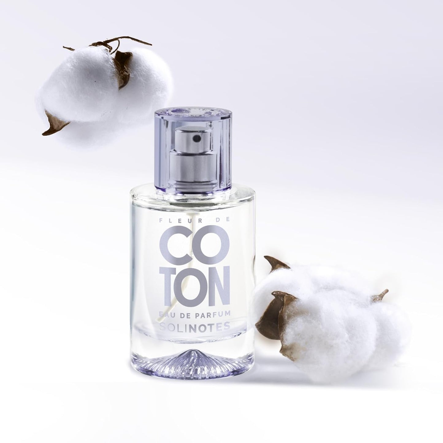 Solinotes Cotton Flower Perfume for Women & Men, 1.7 Fl Oz/ 50 ML Eau De Parfum, Delicate Floral and Soothing Scent with Premium Ingredients - Clean Perfume, Cruelty Free, Vegan, Made in France