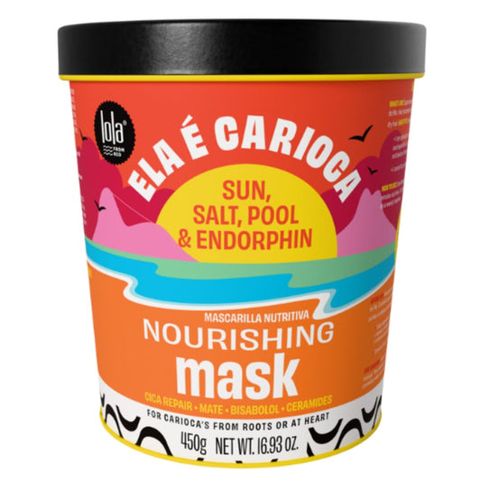 Lola From Rio - Ela E Carioca - Deeply Nourishing Hair Mask For All Types Of Damaged Hair, Restores Softness, Shine, Protection from UV Rays, Hard Waters, and Post Exercise Sweat 15.87 Fl Oz