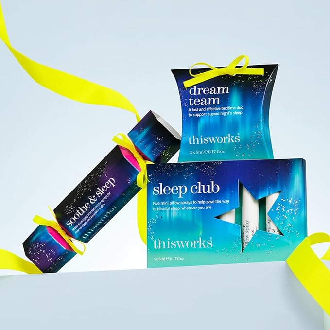 THISWORKS Soothe & Sleep Travel Gift Set Mini's, Deep Sleep Pillow Spray and Stress Check Mood Manager, for Wellness and Calming, Infused with Essential Oils