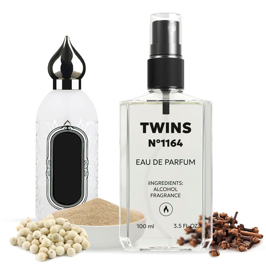 TWINS Impression of Musk Kashmir | Unisex Perfume for Women and Men Eau de Parfum | No.1164 | 3.4 Fl Oz / 100 ml