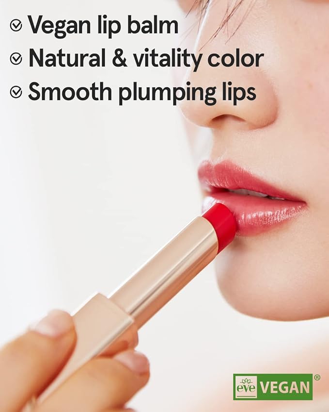 ATHÉ Authentic Lip Balm 10 JOYFUL (Tinted), Lightweight Wear & Plumping Lips without Stickiness, Moisturizing & Nourishing Plant-Based Vegan Chapstick for Dry, Petrolatum Free, Cruelty-Free