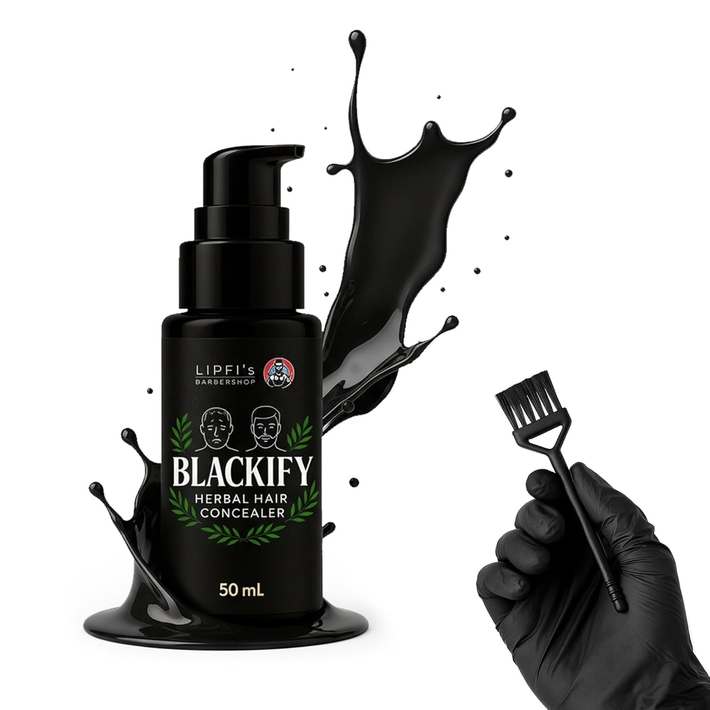 BLACKIFY – Herbal Hair Concealer for Thinning Hair and Bald Spots | Natural Long-Lasting Root Touch-Up Cream with Plant-Based Pigments | Vegan-Friendly Hair Filler for Men and Women