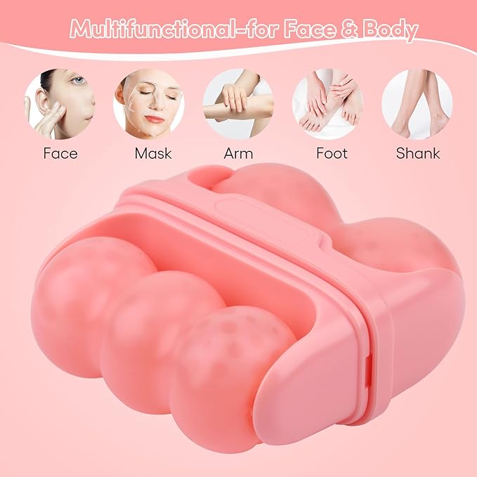 Ice Roller for Face,Eyes,Women Gifts Idea,Therapeutic Cooling to Tighten Brighten Complexion and Reduce Wrinkles,Massager Under Eye Puffiness,Migraine and Pain Relidf