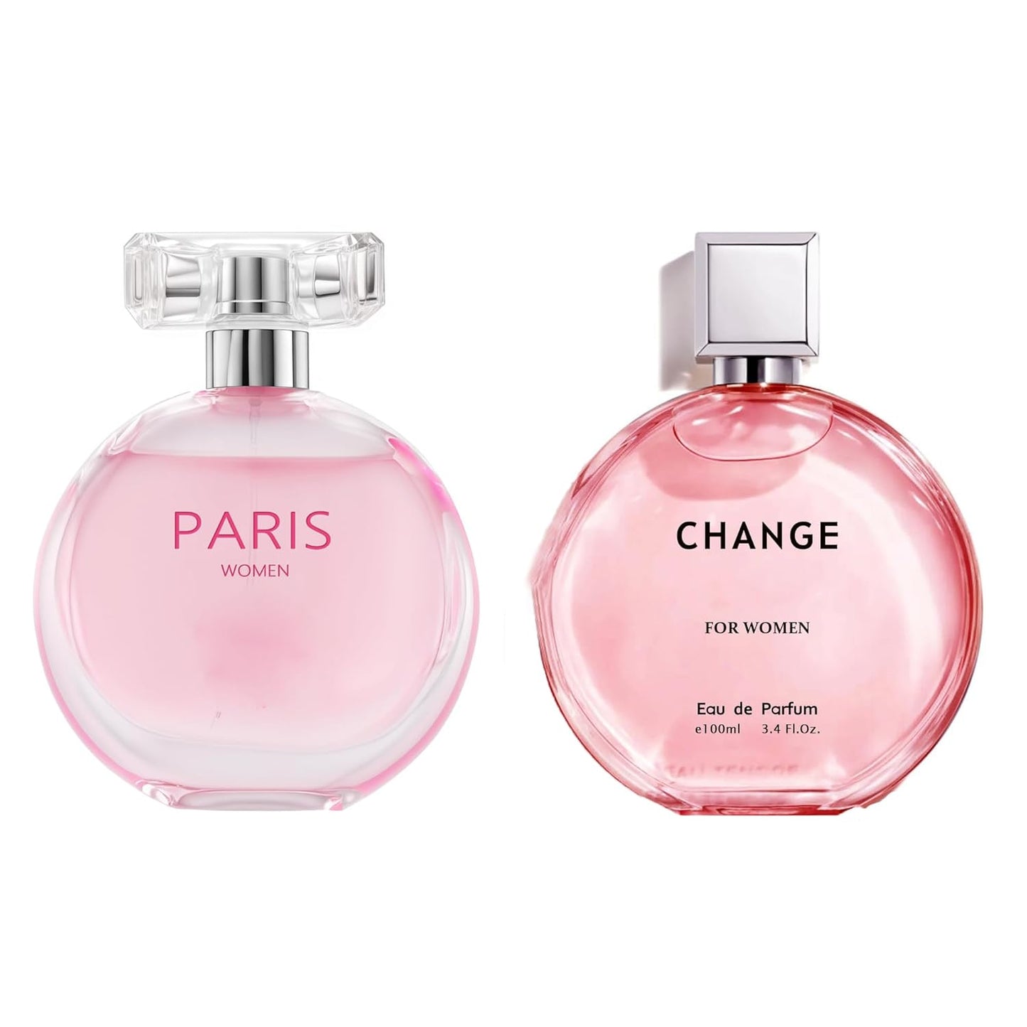 Women Perfume Change Women & Paris Women Set Eau de Parfume Spray Long Lasting Fresh Eau de Toliette for Women 3.4 Fl Oz Each Dily Used