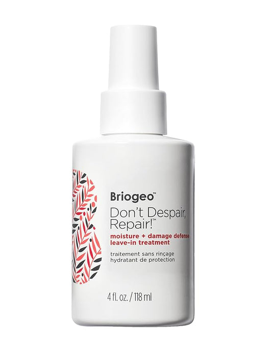 Briogeo Don't Despair, Repair! Moisture + Damage Defense Leave-In Treatment, Seals Split Ends and Repairs Dry, Damaged Hair, Protect Against Future Damage, Vegan, Cruelty-Free, 4 fl oz