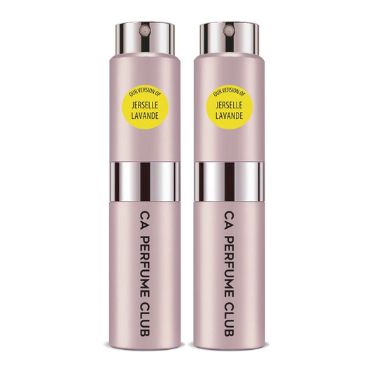 CA Perfume Impression of Jerselle Lavande for Women Floral Woody Musk Scent Long Lasting Perfumes for Women Eau De Parfum Travel Size Refillable Atomizer Spray 0.27 Fl Oz 8ml (Set of 2)