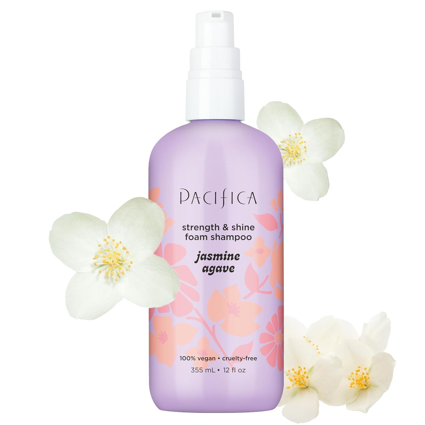 Jasmine Agave Strengthening Shampoo & Conditioner Set – Clean Vegan Shampoo & Conditioner for Weak Or Brittle Hair (Including Color-Treated), Stronger, Shinier Strands, No Silicones or Parabens