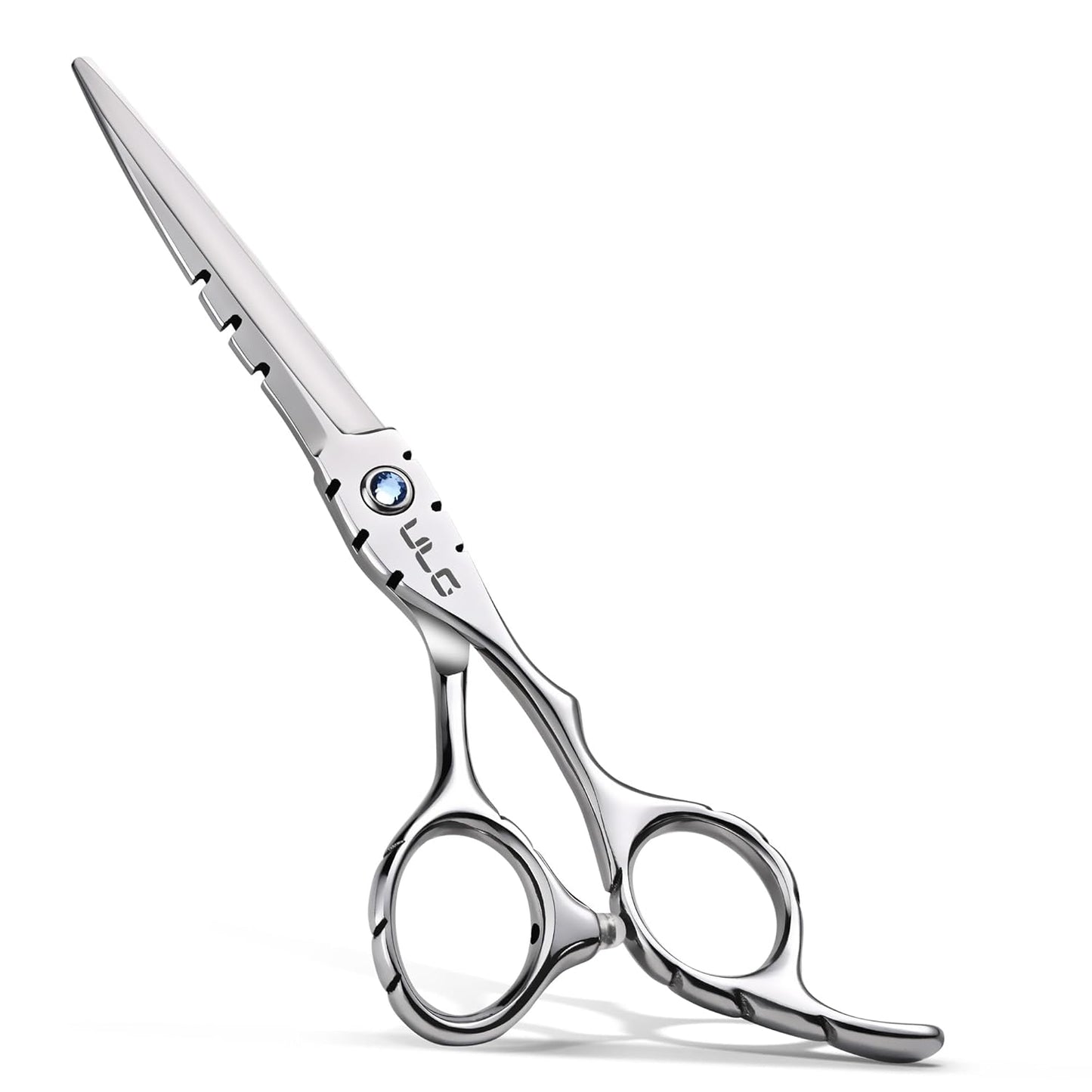 ULG Hair Cutting Scissors 6.7” Shark Series, 100% Japanese Stainless Steel Ultra Sharp, Concave Blade Barber Shears, Ergonomic Offset Handle, Professional Salon Haircut Scissors for Home & Salon Use